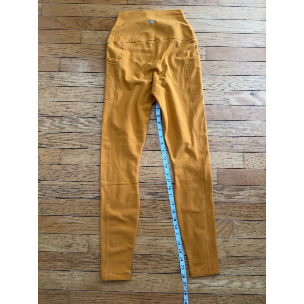 Yogalicious Lux Leggings Womens S Inca Gold High Rise Pocket Yoga NWT $78 - Picture 5 of 5
